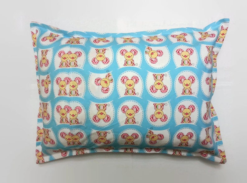 Colorful Patterned Mouse Lightweight Cotton Toddler Pillowcase/ Kid Pillowcase/Child Pillowcase/ Travel Pillowcase 13X 19 and 14X 20 image 2