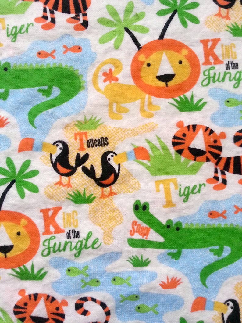 13 X 19 and 14 X 20 Jungle Animals Flannel Toddler Pillow Case Kid Pillow Case Child Pillow Case Travel Pillow Case