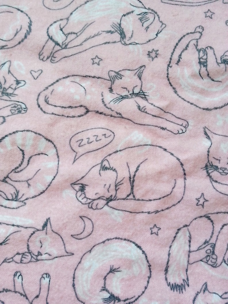 Cat Nap Flannel Toddler Pillowcase Kid Pillowcase Child Pillowcase Travel Pillowcase Girl Pillowcase 13 X 19 and 14 X 20