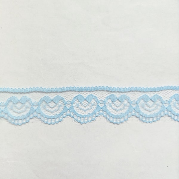 10 Yards of Light Blue Lace Trim/ 10 Yards of Light Blue Lace Ribbon (Approx. 2.2 cm/ 0.9")