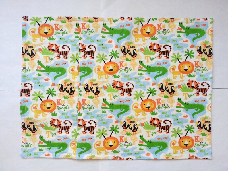 13 X 19 and 14 X 20 Jungle Animals Flannel Toddler Pillow Case Kid Pillow Case Child Pillow Case Travel Pillow Case