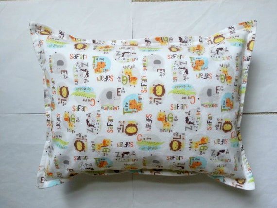 13 X 19 and 14 X 20 Jungle Animals Flannel Toddler Pillow Case Kid Pillow Case Child Pillow Case Travel Pillow Case
