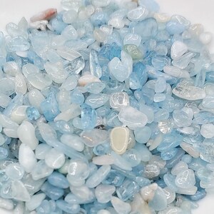 Aquamarine Natural Gemstone, 40g, Undrilled Chips, Micro Mosaics, Wishing Jars, Decorations, Resin