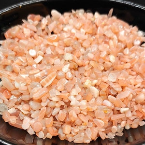 Moonstone Natural Gemstone, 40g, Undrilled Chips, Micro Mosaics, Wishing Jars, Decorations, Resin