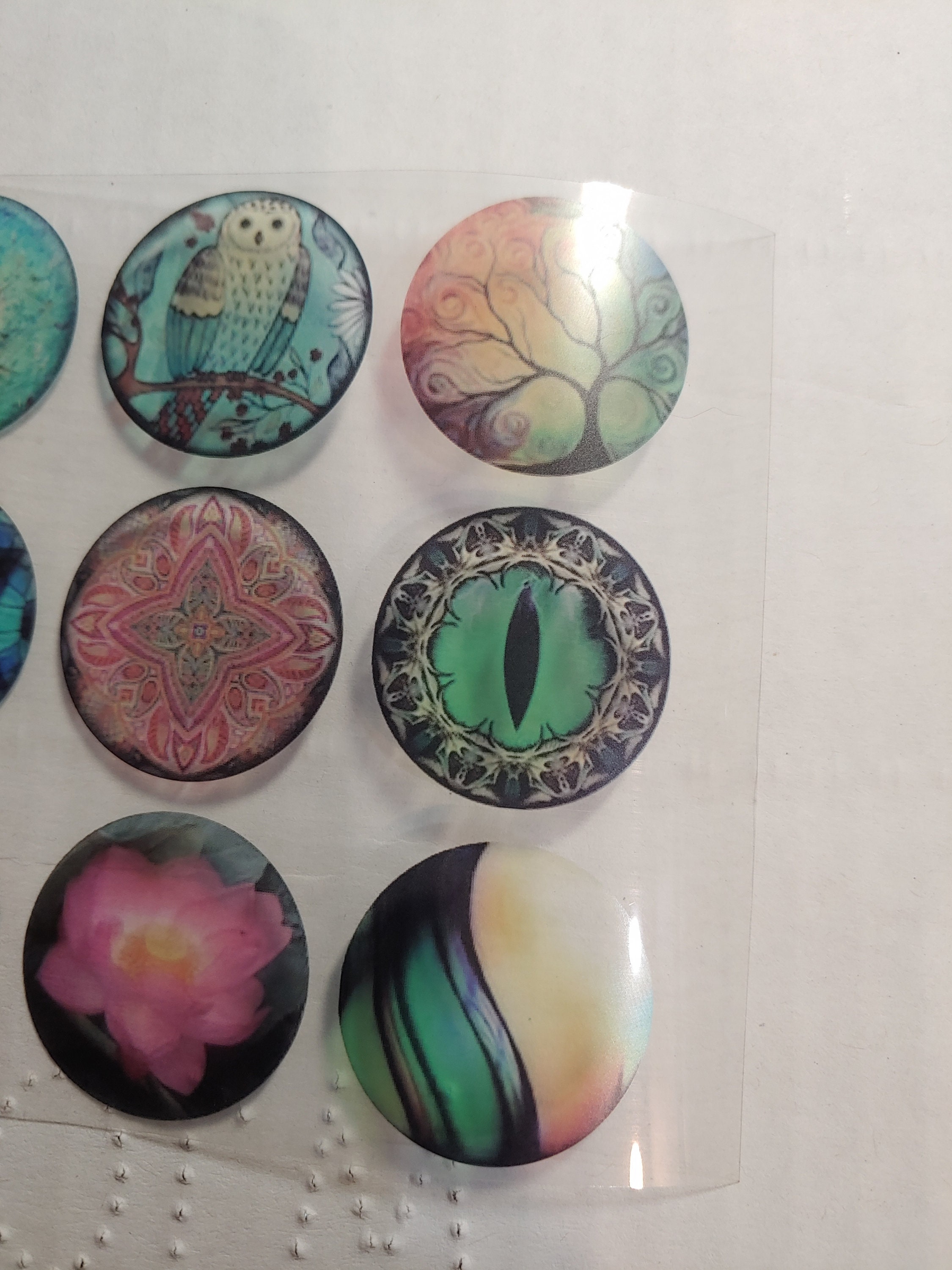 12 Fantasy Design Stickers for Resin. 30mm No Adhesive Etsy