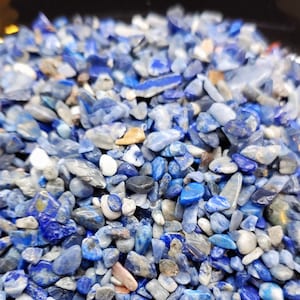Lapis Lazuli Natural Gemstone, 40g, Undrilled Chips, Micro Mosaics, Wishing Jars, Decorations, Resin