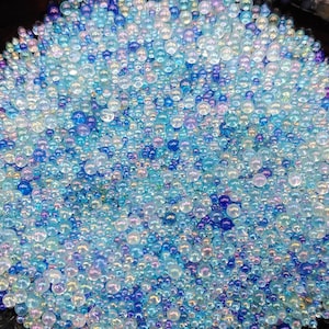 Winter Ice .6-3mm Glass Bubbles, 40g,  Beads, Decoration, Resin, Nails, Crafting