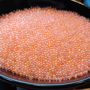 2mm Coral AB Glas Mikroperlen, 40g Schmuckherstellung, Nägel, Mosaike, Resin, Schüttler