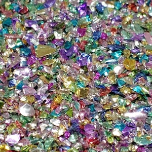 40g Small Glass Chips, Mixed Color 1.5-6mm, UV Resin, Epoxy Resin, Decoration, Jewelry Making, Crafts