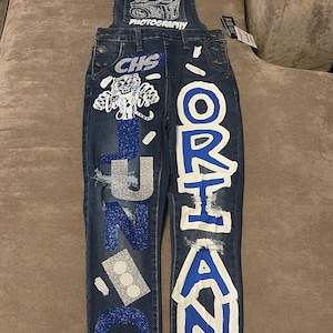 Extra bling custom overalls