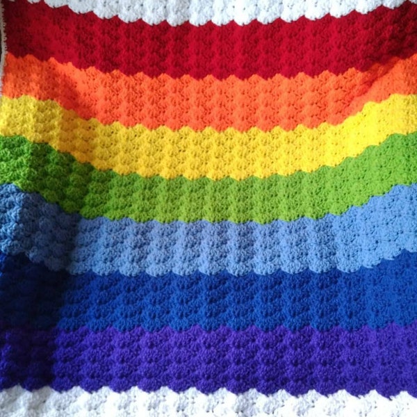 Rainbow Blanket Etsy