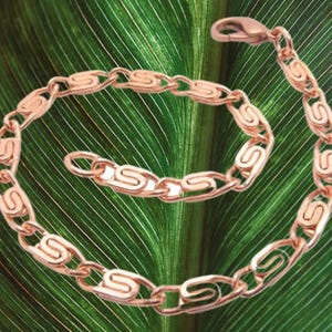 Tobillera de cobre macizo CA606G - 3/16 de pulgada de ancho - Disponible en longitudes de 6 1/2 a 12 pulgadas.