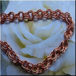 Solid Copper Chain Necklace #CN682G - 3/8 of an inch wide- Available in 16 to 30 inch lengths.