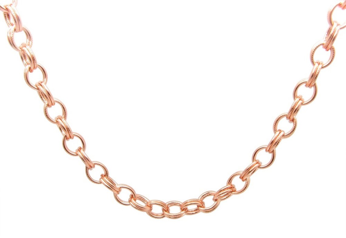 Solid Copper Chain Necklace CN628GAP 1/4 of an Inch Wide. Etsy