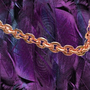 Collana con catena in rame massiccio e chiusura a moschettone