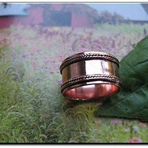 Solid Copper Ring #CTR581 - 3/8" wide - Available in sizes 6 thru 12
