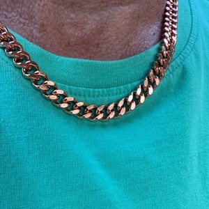 Solid Copper Chain Necklace #CN544G - 5/16 of an inch wide- Available in 16, 18, 20, 22, 24 and 30 inch lengths. Custom made to order.