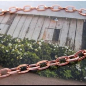 Collana con catena in rame massiccio: 3/16 di pollice di larghezza