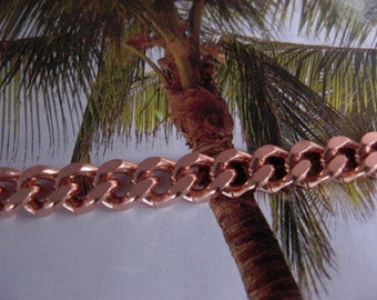 Solid Copper Chain Necklace #CN646G - 3/8 of an inch wide- Available in 16, 18, 20, 22, 24 and 30 inch lengths.