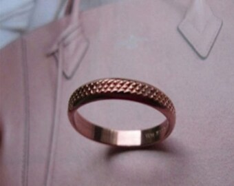 Solid Copper Band Ring #065 Available in sizes 5 to 11 - 1/8 of an inch wide