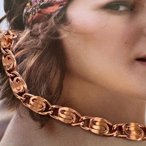 Solid Copper Chain Necklace #CN297G - 5/16 of an inch wide. Available in 18 to 30 inches.