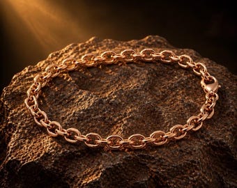 Solid Copper Anklet, 3/16 of an inch wide. Light weight. Custom made to order. CA692G.