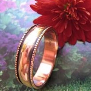 Solid Copper Ring #CR052 - 1/4 of an inch wide. Available in sizes 5, 6, 11 & 12.