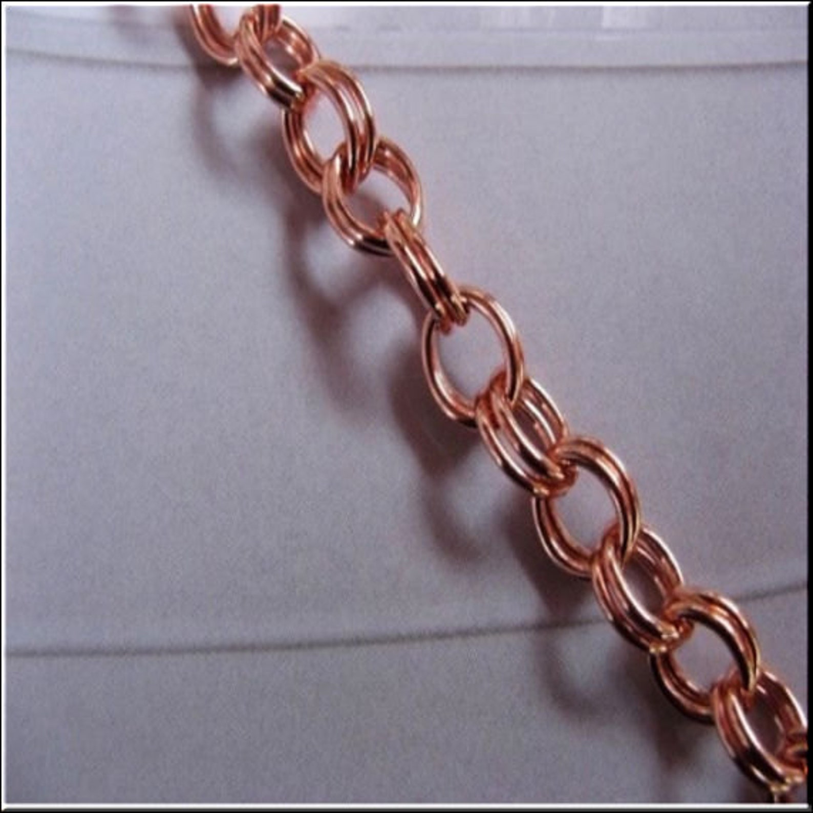 Solid Copper Chain Necklace CN104G 1/4 of an Inch Wide. Etsy