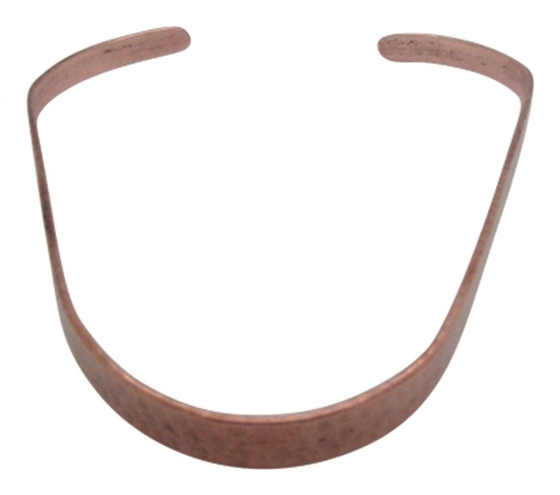 Hammered finish. Solid copper choker #212-14 of an inch wide
