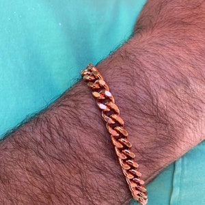 Simple and Unique Solid Copper Chain and Bracelet Set #CNB644G -5/16 of an inch wide. Custom made. Available in 18 thru 30 inch lengths