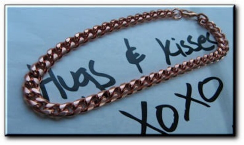 Ladies Solid Copper Bracelet #CB880G Free Shipping on All U.S Orders. Available in 6 12 to 8 12 inch lengths 316 of an inch wide