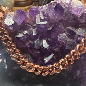 Solid Copper Anklet CA651G - 1/4 of an inch wide. - Available in 8 to 12 inch lengths. - USA made.