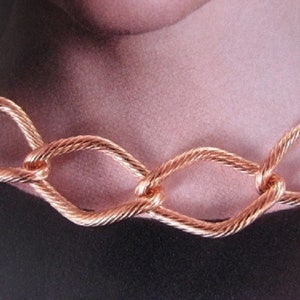 Collana con catena in rame massiccio: realizzata negli Stati Uniti