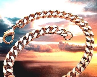 Solid Copper Chain Bracelet - USA Made