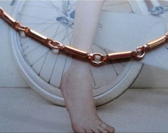 Solid Copper Anklet CA604G - 1/16 of an inch wide. -   Available in 8 to 12 inch lengths. - USA made.