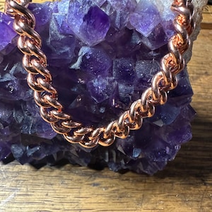 Men's Solid Copper Bracelet, 1/4 of an inch wide #CB650G -  Available in 7 to 11 inch lengths.