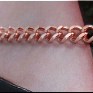 Solid Copper Anklet CA622G - 3/16 of an inch wide. - Available in 8 to 12 inch lengths. - USA made.