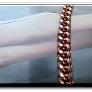 Solid Copper Anklet CA880G - 3/16 of an inch wide. - Available in 8 to 12 inch lengths. - USA made.