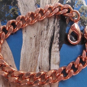 5/8 of an inch wide Our widest design. Mens 9 Inch Solid Copper Link Bracelet CB639G