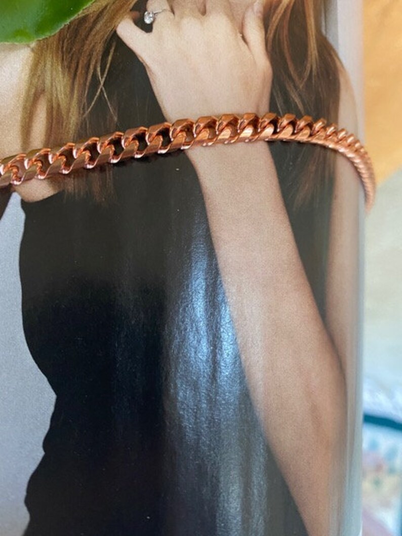 Ladies Solid Copper Bracelet #CB880G Free Shipping on All U.S Orders. Available in 6 12 to 8 12 inch lengths 316 of an inch wide