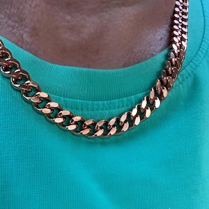 Solid Copper Chain Necklace #CN644G - 5/16 of an inch wide- Available in 16, 18, 20, 22, 24 and 30 inch lengths. Custom made to order.