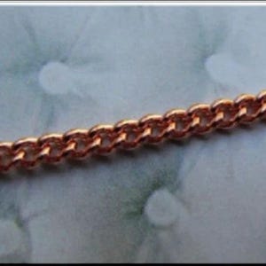 Tobillera de cobre macizo CA611G - 5/32 de pulgada de ancho - Disponible en longitudes de 8 a 12 pulgadas - Fabricada en EE. UU.