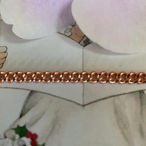 3/16 of an inch wide - Solid Copper Link Bracelet #734G - 6 1/2 to 9 inch lengths. Free Shipping on All U.S. Orders.