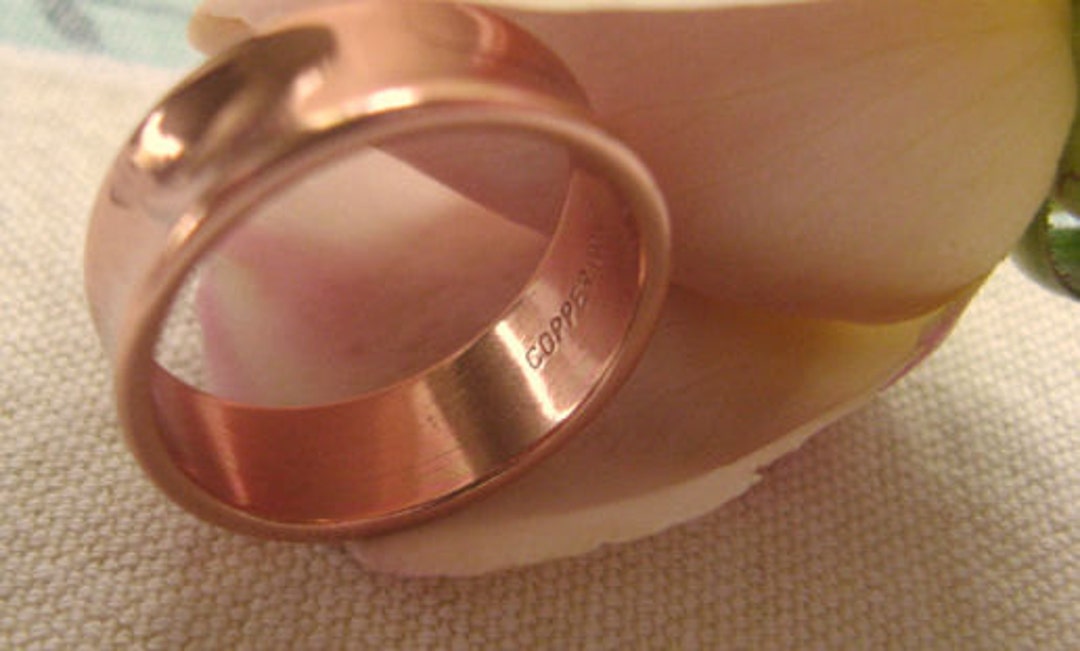Solid Copper Ring CR041 1/4 of an Inch Wide. Size 4 Thru 13 - Etsy