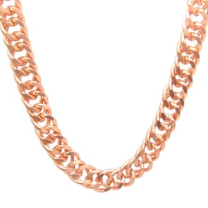 Solid Copper Chain Necklace: USA Made, 3/8 Inch Wide