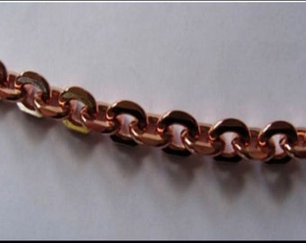 Solid Copper Anklet CA689G - 5/16 of an inch wide - Available in 8 to 12 inch lengths -  USA made.