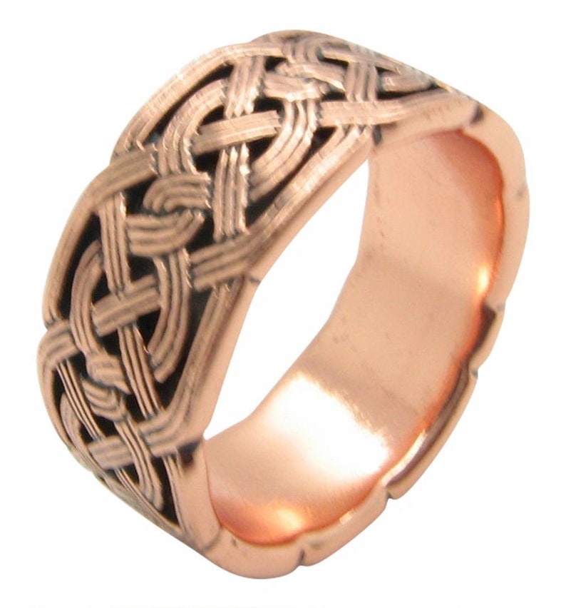 Massiver Kupfer Keltischer Knoten band Ring CTR684 3/8 inch | Etsy