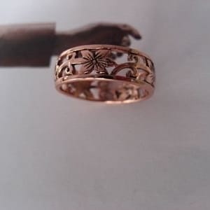 Solid Copper Ring #CTR073 - 1/4 of an inch wide. Available in sizes 5 thru 9.