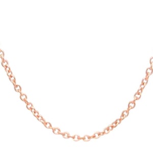 Collana con catena in rame massiccio: larghezza 1/8 di pollice