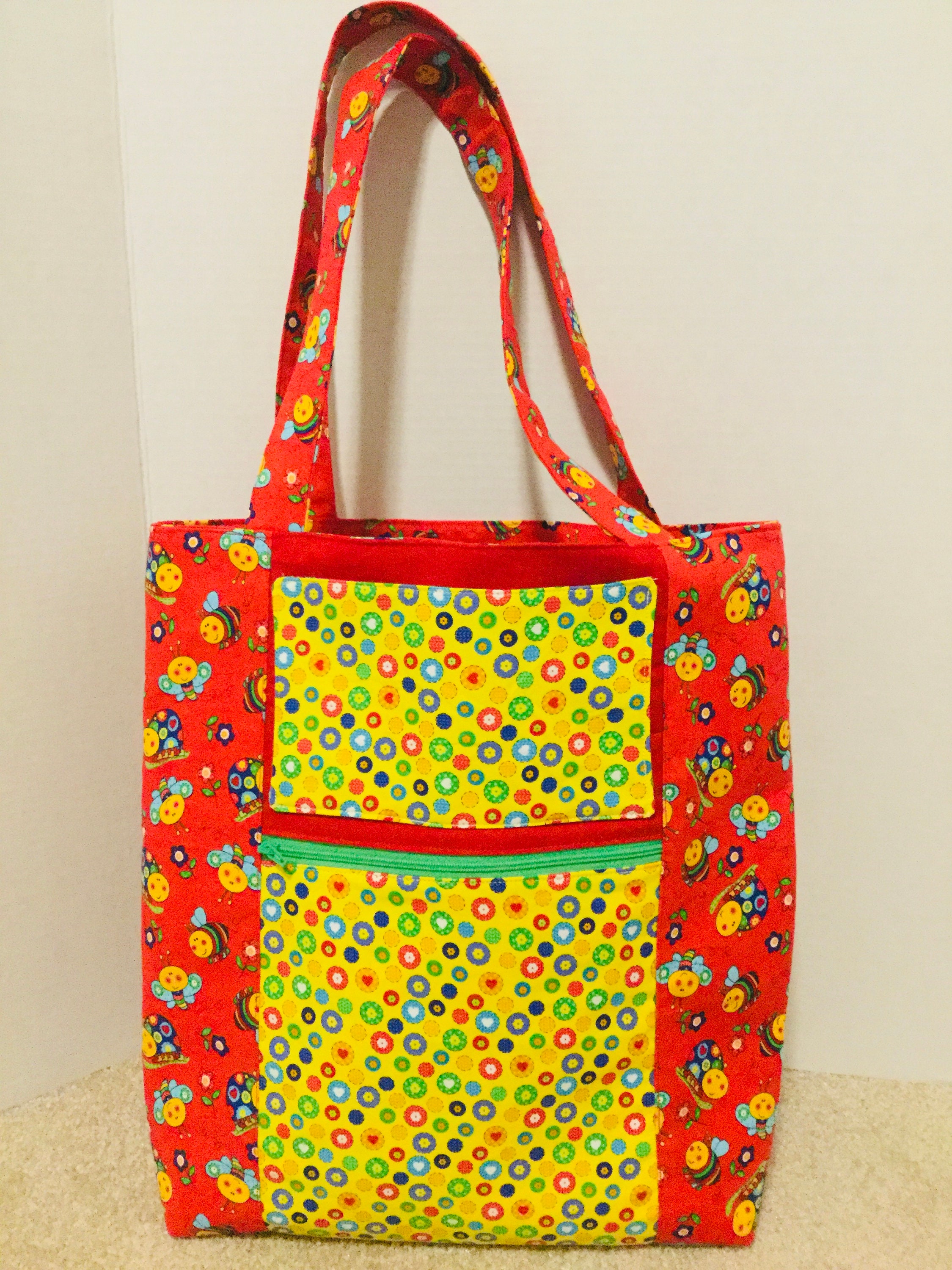 CLEARANCE Childrens Book Bag Handmade Tote Bag Outta Time Etsy